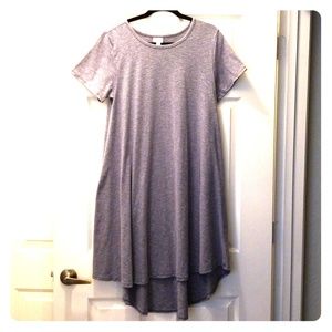 LuLaRoe Navy Blue striped Carly dress